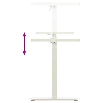 Schreibtisch Weiß und Dunkelbraun 120 x 60 cm Massivholz Eiche