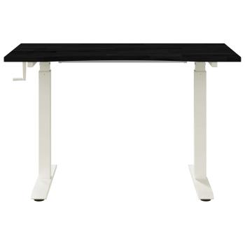 Schreibtisch Weiß und Dunkelbraun 120 x 60 cm Massivholz Eiche