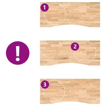 Schreibtisch Schwarz und Natur 120 x 60 cm Massivholz Eiche