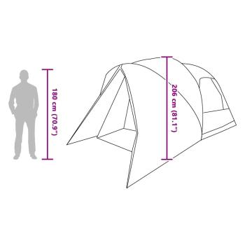 Kuppelzelt mit Dach mit Speicher Grün 396 x 304 x 193 cm
