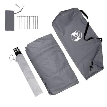 Caravan Zelt mit Dach Grau und Orange 400 x 270 x 245 cm