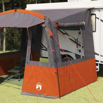 Heckklappenzelt mit Dach Grau und Orange 350 x 250 x 245 cm
