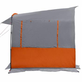Heckklappenzelt mit Dach Grau und Orange 350 x 250 x 245 cm