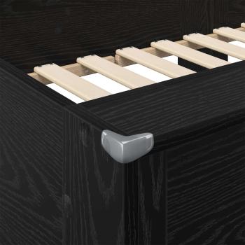 Etagenbett für Kinder Schwarz Eichen-Optik 90 x 190 cm