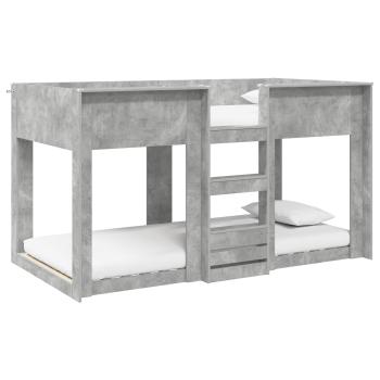 Etagenbett für Kinder Beton Grau 90 x 190 cm Holzwerkstoff