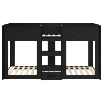 Etagenbett für Kinder Schwarz Eichen-Optik 90 x 200 cm