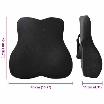 Kopfkissen mit Kissen Schwarz 40 x 40 x 11 cm Mit Netz