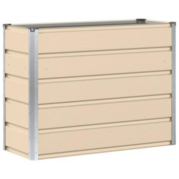 Pflanzkübel Elfenbein 100 x 40 x 75 cm Stahl