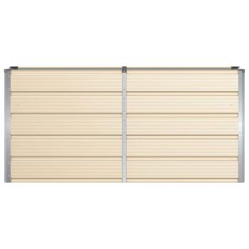 Pflanzkübel Elfenbein 160 x 40 x 75 cm Stahl