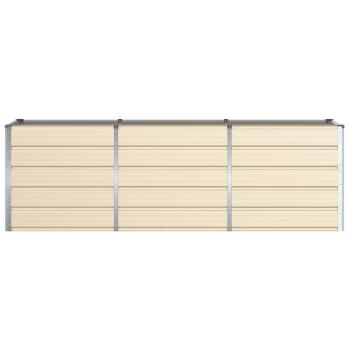 Pflanzkübel Elfenbein 240 x 80 x 75 cm Stahl