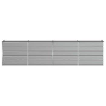 Pflanzkübel Hellgrau 160 x 40 x 75 cm Stahl