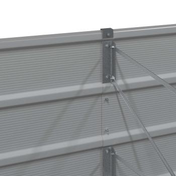 Pflanzkübel Hellgrau 320 x 80 x 45 cm Stahl