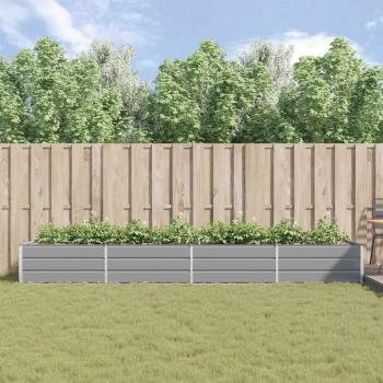 Pflanzkübel Hellgrau 195 x 100 x 45 cm Verzinkter Stahl