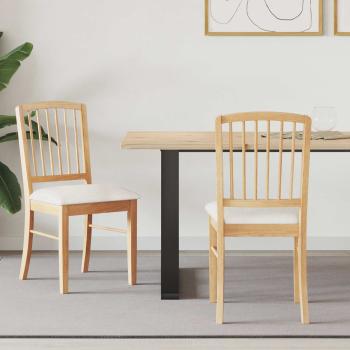 ARDEBO.de - Esszimmerstühle 2 pcs Natur 50 x 52,5 x 91 cm