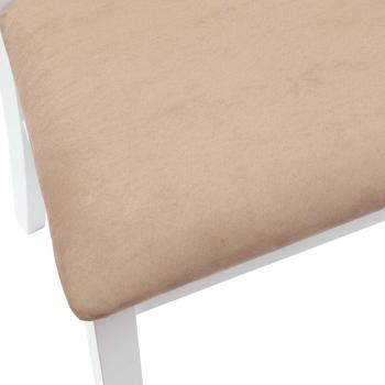 Esszimmerstühle 2 pcs Weiß 50 x 52,5 x 91 cm Massives Gummiholz