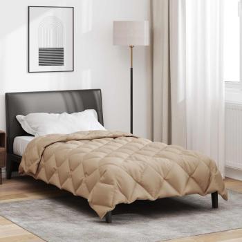ARDEBO.de - Winterbettdecke Taupe 200 x 135 cm Mikrofaser