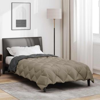 Winterbettdecke 155 x 200 cm 450 g/m² Hellgrau und Anthrazit