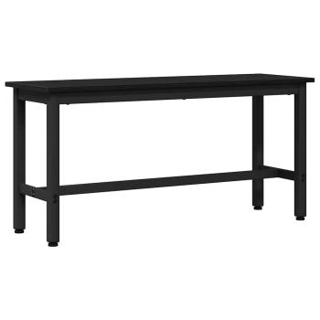 Esstischbank Schwarz Eichen-Optik 100 x 32,5 x 48,5 cm