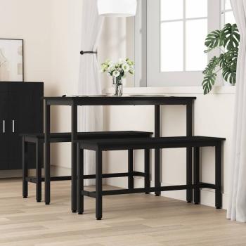 Esstischbank Schwarz Eichen-Optik 100 x 32,5 x 48,5 cm