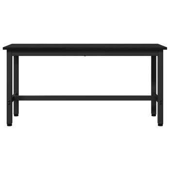 Esstischbank Schwarz Eichen-Optik 100 x 32,5 x 48,5 cm