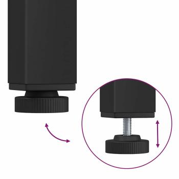 Esstischbank 2 pcs Schwarz Eichen-Optik 100 x 32,5 x 48,5 cm