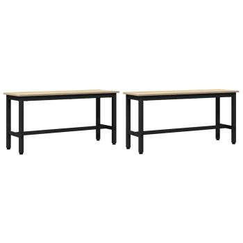 ARDEBO.de - Esstischbank 2 pcs Sonoma-Eiche 100 x 32,5 x 48,5 cm
