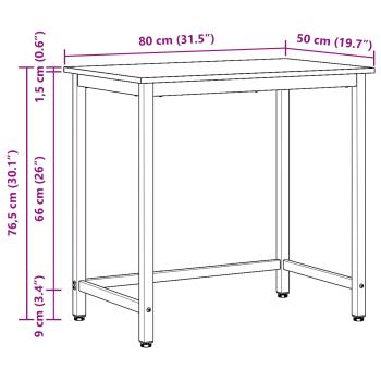 Tisch Artisan-Eiche 80 x 50 x 76,5 cm Ingenieure Holz und Stahl