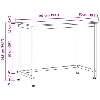 Tisch Graues Sonoma 100 x 50 x 76,5 cm