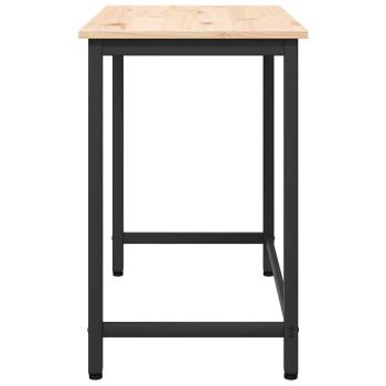 Tisch Natur 80 x 50 x 77 cm Ingenieure Holz und Stahl