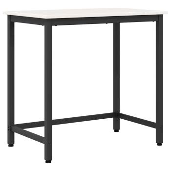 Tisch Weiß 80 x 50 x 77 cm Ingenieure Holz und Stahl