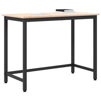 Tisch Natur 100 x 50 x 77 cm Ingenieure Holz und Stahl