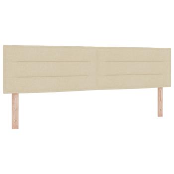 LED Kopfteil mit LED-Lichtleisten Creme 180 cm Polyester
