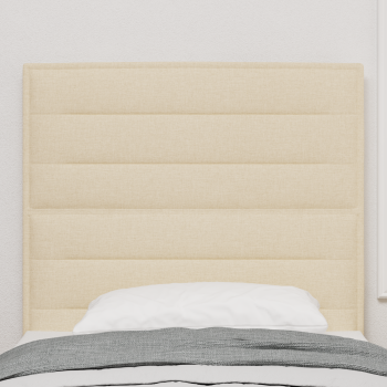 LED Kopfteil mit LED-Lichtleisten Creme 90 cm Polyester