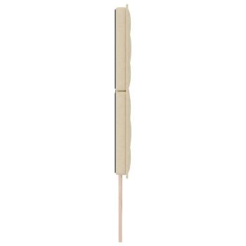 LED Kopfteil mit LED-Lichtleisten Creme 180 cm Polyester