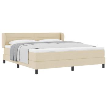 Boxspringbett mit Matratze Creme 180 x 200 cm Stoff