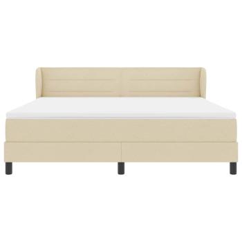 Boxspringbett mit Matratze Creme 180 x 200 cm Stoff