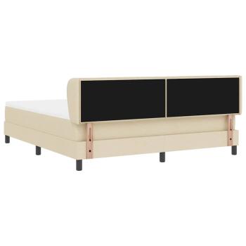 Boxspringbett mit Matratze Creme 180 x 200 cm Stoff