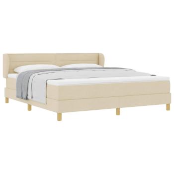 Boxspringbett mit Matratze Creme 180 x 200 cm Stoff