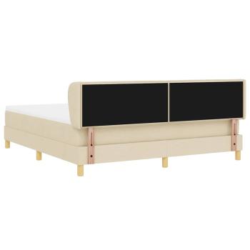 Boxspringbett mit Matratze Creme 180 x 200 cm Stoff