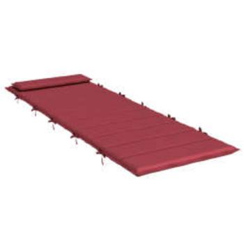 Sonnen-Lounger Kissen Weinrot 180 x 60 x 4 cm Oxford-Stoff
