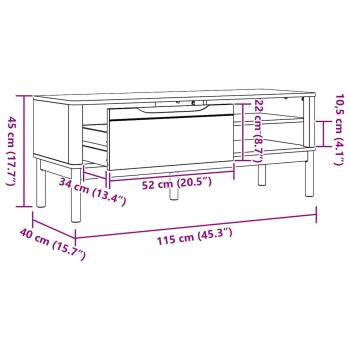 Flurbank Wachsbraun 115 x 40 x 45 cm Massivholz Kiefer