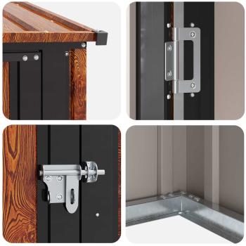 Gartenhütten Braun 103 x 74 x 200 cm Metall