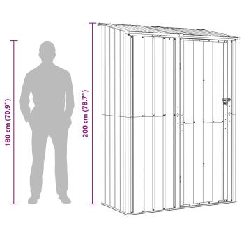 Gartenhütten Anthrazit 140,5 x 74 x 200 cm Metall