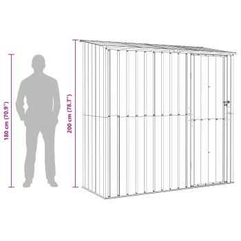 Gartenhütten Braun 203 x 85,5 x 200 cm Metall