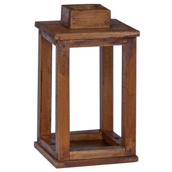Laterne 3 pcs Natur Mahagoni Holz