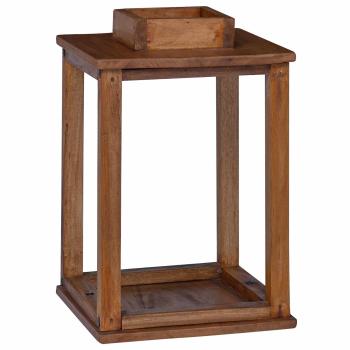 Laterne 3 pcs Natur Mahagoni Holz