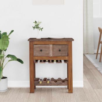 Schrank Braun 60 x 30 x 70 cm Massives upgecyceltes Holz