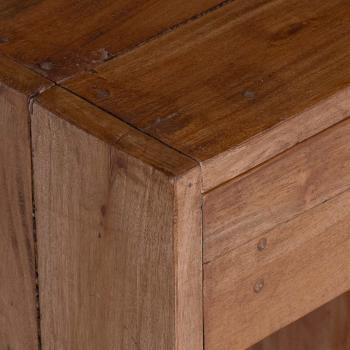 Nachttisch Braun 63 x 30 x 79 cm Massives Mahagoni Holz