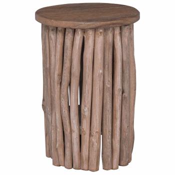 Hocker Natur 30 x 30 x 45 cm Massivholz Teak