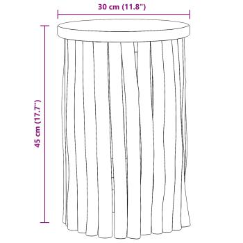 Hocker Natur 30 x 30 x 45 cm Massivholz Teak